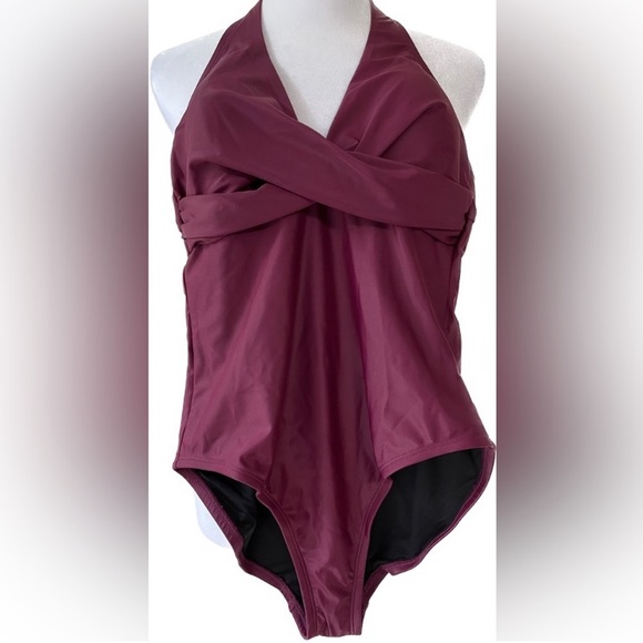 Coastal Blue One-Piece Halter Swimsuit  Size Small NWT - Picture 2 of 10